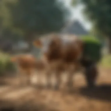 A calf cart loaded with feed, highlighting its role in improving animal welfare.