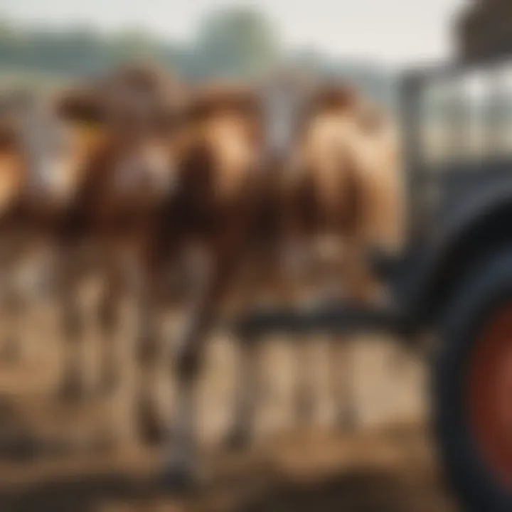 Close-up of a calf cart showcasing its innovative design and features.