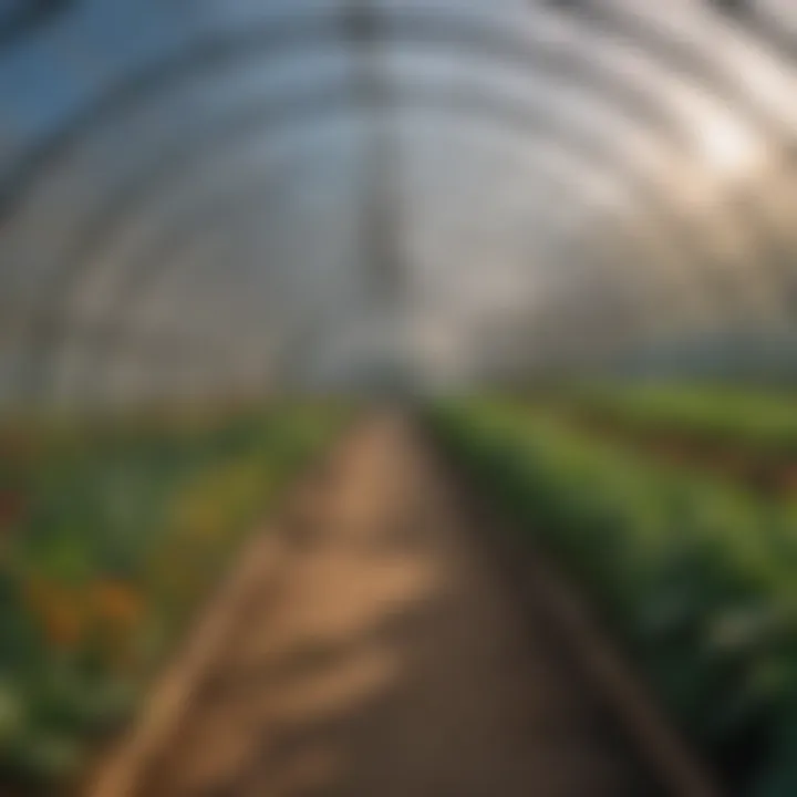 A detailed illustration of different polytunnel types highlighting their features