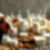 An array of diverse milk types including cow, almond, and oat varieties