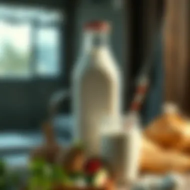 Illustration showcasing the nutritional benefits of milk consumption