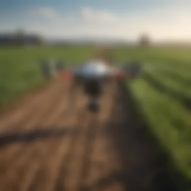 Environmental Monitoring Using Drones Drone equipped with sensors monitoring environmental conditions
