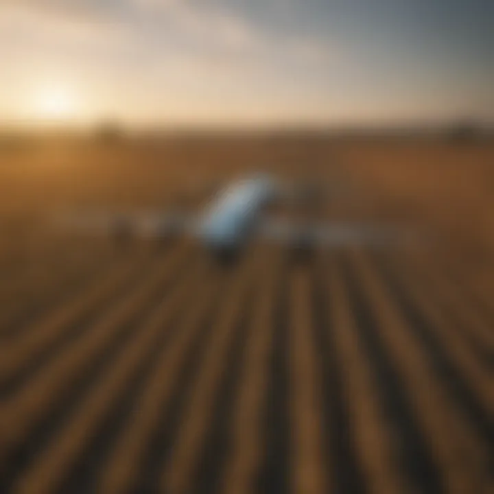 Farmers analyzing data collected by agricultural drones