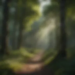 Lush green forest canopy