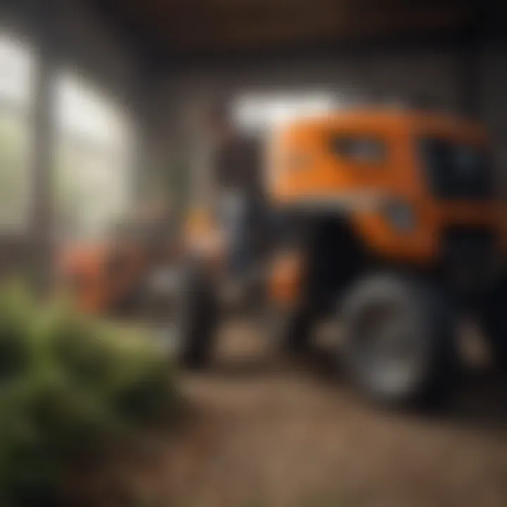 Maintenance service for Stihl tools being performed