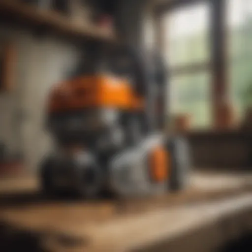 Stihl outdoor tools displayed in a retail setting