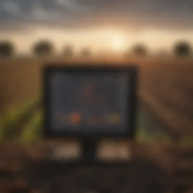Real-Time Agricultural Metrics Dashboard Data analytics dashboard displaying real-time agricultural metrics.