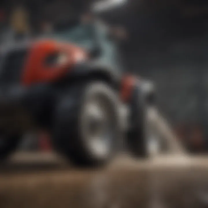Agricultural equipment maintenance with a pressure washer lance