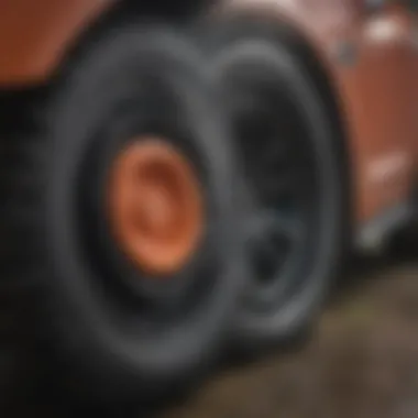 Close-up of a flexible pressure washer lance showcasing its features