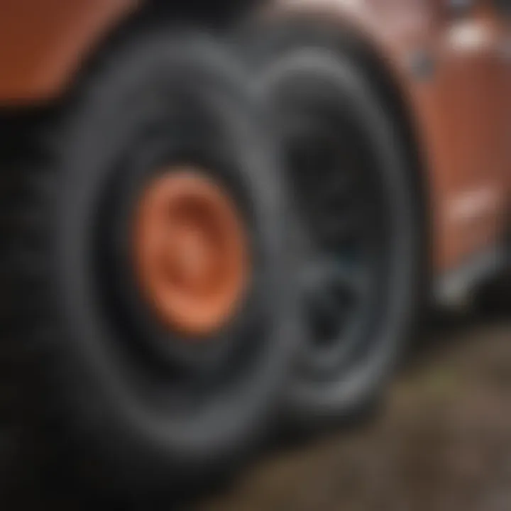 Close-up of a flexible pressure washer lance showcasing its features