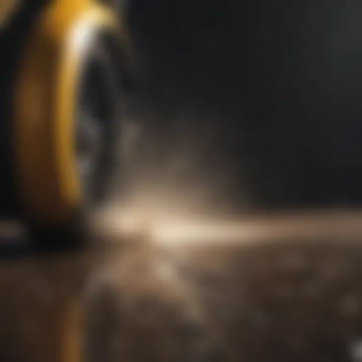 Demonstrating the precision cleaning capabilities of a pressure washer lance