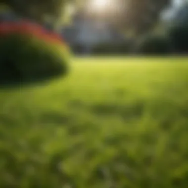 Vibrant Thin Blade Zoysia Lawn Lush lawn of thin blade zoysia thriving under sunlight