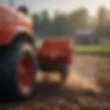 A high-efficiency tub grinder in action on a farm