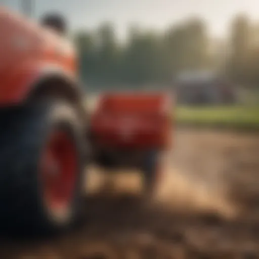 A high-efficiency tub grinder in action on a farm