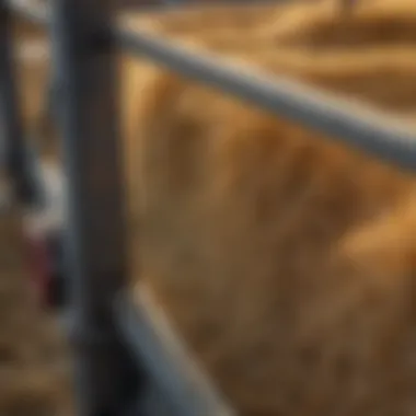 Close-up of a well-maintained hay feeder showcasing its features