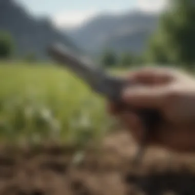 Demonstration of needle nose pliers in agricultural applications