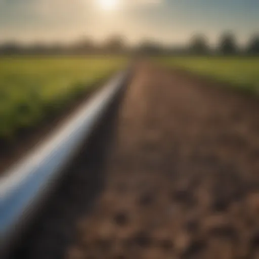 Poly pipe installation in agricultural field