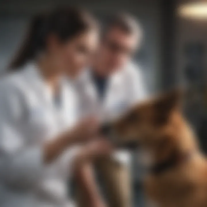 Veterinary technician in a consultation