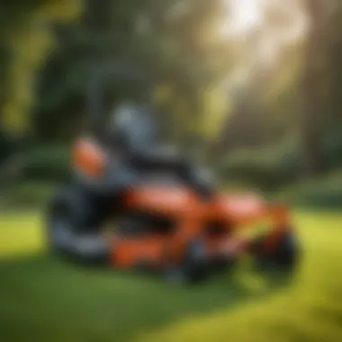 Advanced Features of Zero Turn Riding Mowers Advanced zero turn riding mower in action on a lush lawn