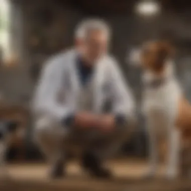 Consulting a Veterinarian About Zylkene for Dogs Veterinarian discussing Zylkene with a pet owner