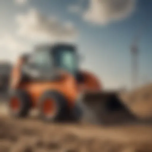 High-performance skid steer in action on construction site