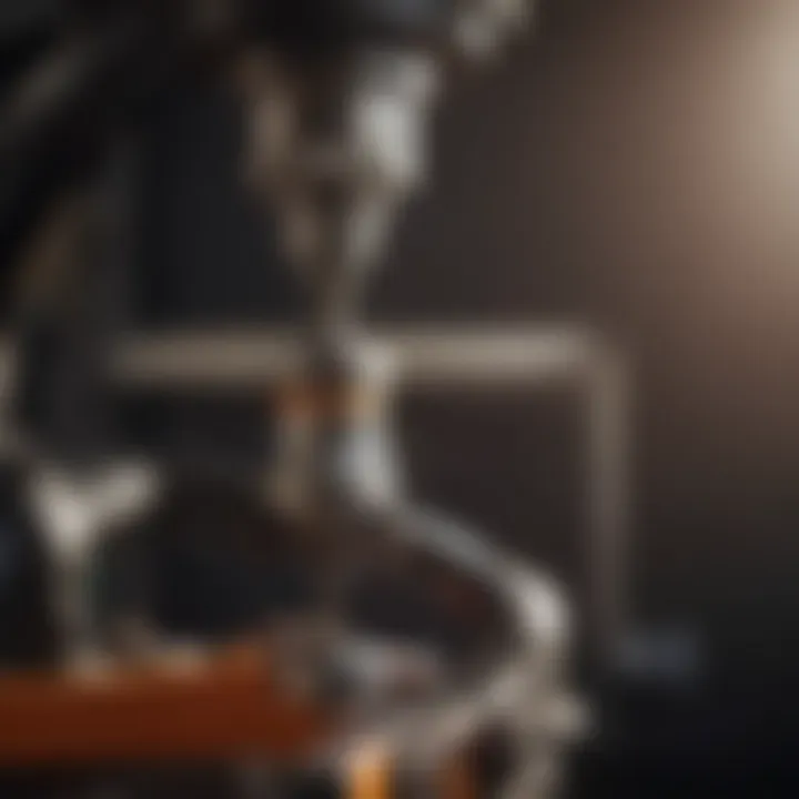 Close-up of precision nozzle on a fertilizer applicator machine
