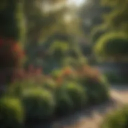 A beautifully landscaped garden showcasing diverse plants and flowers