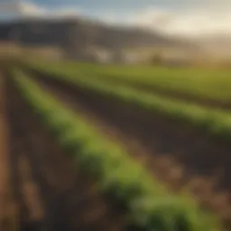 Vibrant agricultural landscape in Colorado during spring.