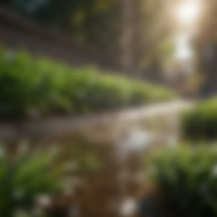 Visual representation of water efficiency in irrigation