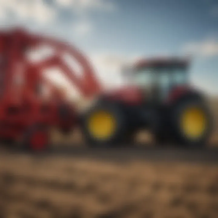 Wide range of Forrester's farm equipment displayed in a modern agricultural setting.