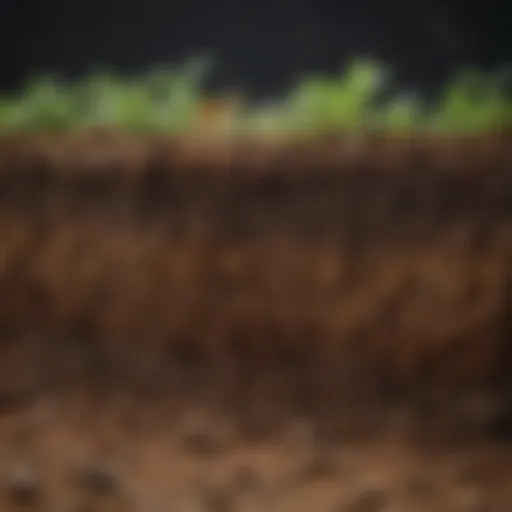 A healthy soil profile showcasing layers and textures
