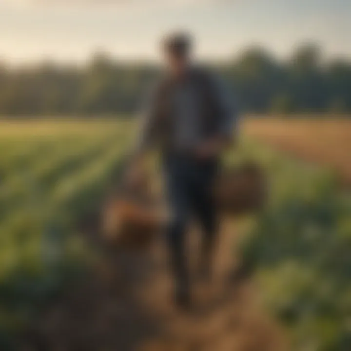 Historical gleaning practices depicted in an art piece