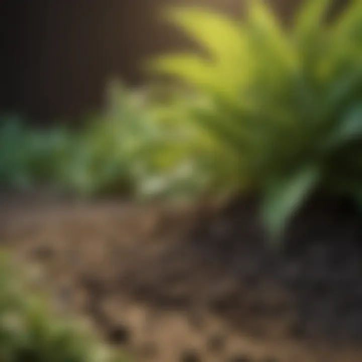 Close-up of organic fertilizer materials showcasing natural components