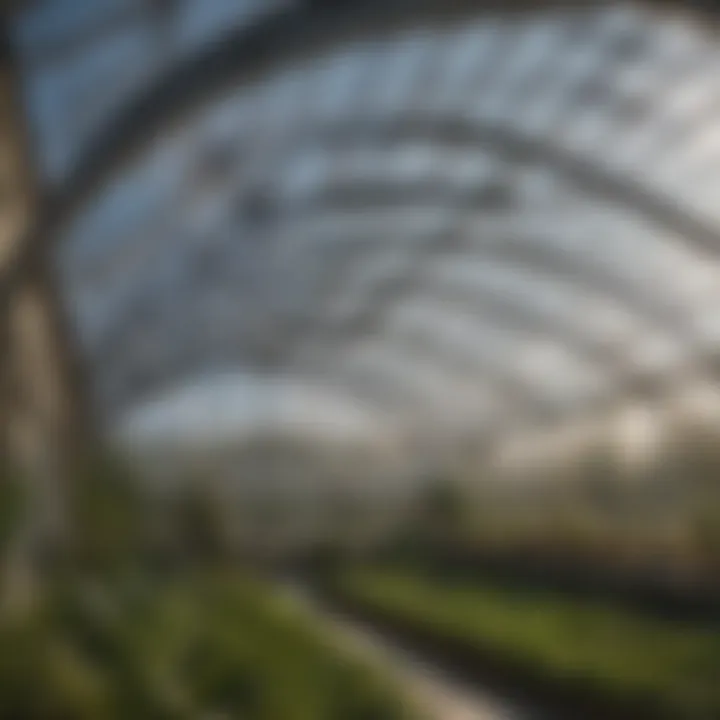 Transparent polycarbonate greenhouse roofing