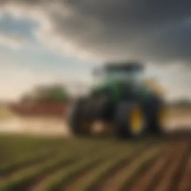 High-Speed Applicator in Action on a Farm Field High-speed applicator in action on a farm field