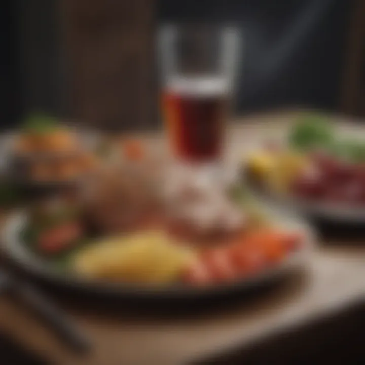 A well-balanced meal highlighting liver-supportive nutrients.