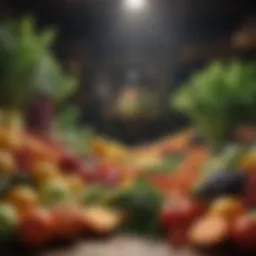 A vibrant assortment of fresh fruits and vegetables known for their liver-cleansing properties.