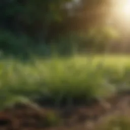 A vibrant green lawn showcasing healthy grass growth.