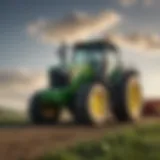 A John Deere tractor at work in a Derry field showcasing agricultural efficiency