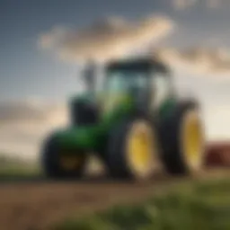 A John Deere tractor at work in a Derry field showcasing agricultural efficiency