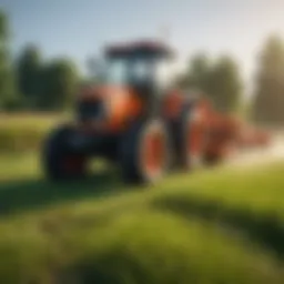Innovative industrial grass cutter in action