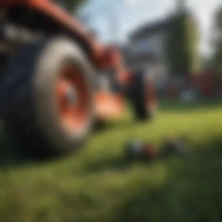 Tools and parts required for lawn mower repairs
