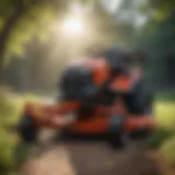 A well-maintained James lawn mower ready for action