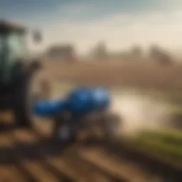 John Blue ground driven pump in action in a field