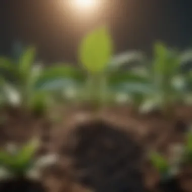 Nurturing New Opportunities A close-up of a young plant growing, symbolizing new opportunities