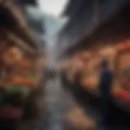 A digital map highlighting Yongle markets