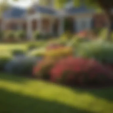 Lawn Aesthetics Enhanced by Lowes Edge Trim Lawn surrounded by Lowes edge trim with vibrant plants
