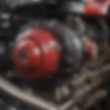 Close-up of Mahindra tractor engine demonstrating efficiency