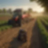 A modern farm with advanced technology and high-speed internet connectivity.