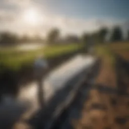A flow meter installed in a canal